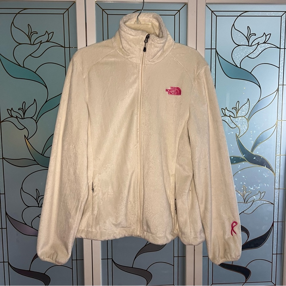 The North Face- Off White Jacket-Breast Cancer Awareness Edition Size XL